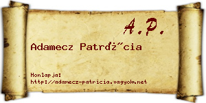 Adamecz Patrícia névjegykártya